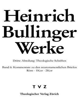 cover image of Bullinger, Heinrich